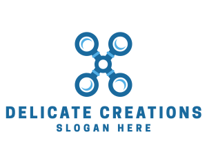 Magnifying Zoom Drone logo design