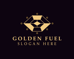 Golden Crystal Gem logo design