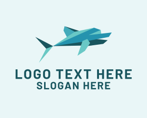 Dolphin Papercraft Origami Logo