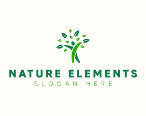 Natural Human Tree logo design