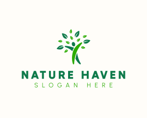 Natural Human Tree logo design