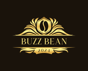 Premium Coffee Bean Crest logo design