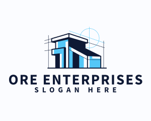 House Blueprint Architect logo design