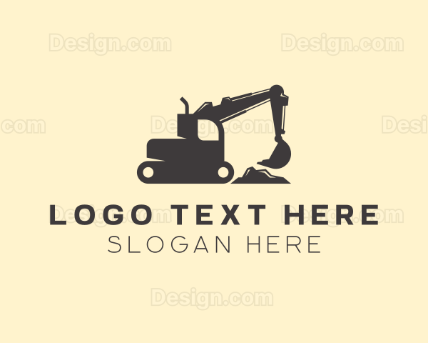 Construction Excavator Heavy Equipment Logo