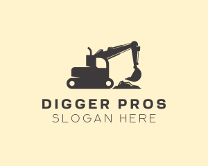 Construction Excavator Heavy Equipment  logo design