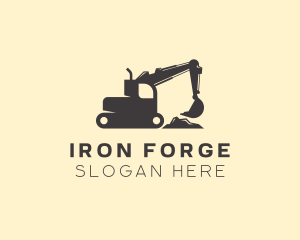 Construction Excavator Heavy Equipment  logo design