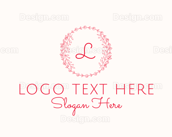 Floral Wreath Florist Boutique Logo