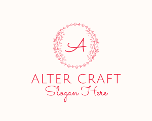 Floral Wreath Florist Boutique logo design