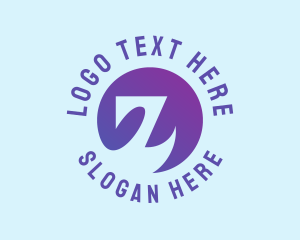 Quirky Purple Circle Letter Z Logo