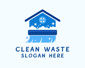 Broom Home Cleaning  logo design