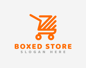 Shopping Cart Arrow logo design