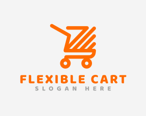 Shopping Cart Arrow logo design