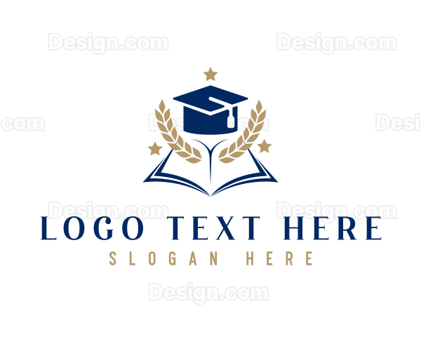 Graduation Book Wreath Logo