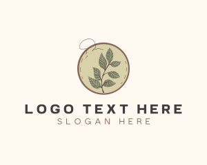 Botanical Leaf Embroidery logo