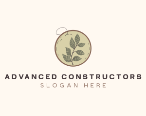 Botanical Leaf Embroidery logo design