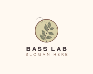 Botanical Leaf Embroidery logo design