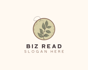 Botanical Leaf Embroidery logo design