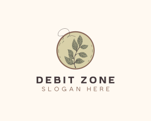 Botanical Leaf Embroidery logo design