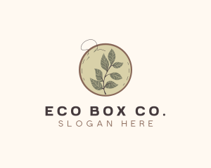 Botanical Leaf Embroidery logo design