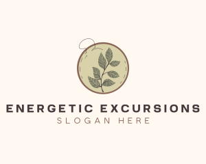 Botanical Leaf Embroidery logo design