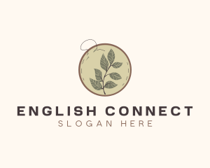 Botanical Leaf Embroidery logo design