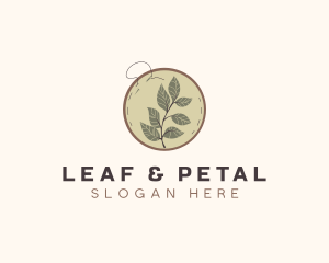 Botanical Leaf Embroidery logo