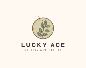 Botanical Leaf Embroidery logo design