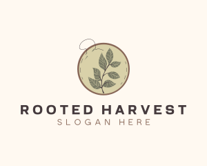 Botanical Leaf Embroidery logo design