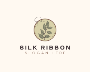 Botanical Leaf Embroidery logo design