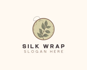 Botanical Leaf Embroidery logo design