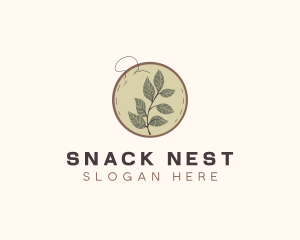 Botanical Leaf Embroidery logo design