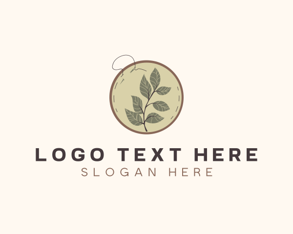 Botanical Leaf Embroidery logo