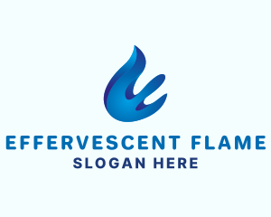 Modern 3d Flame Letter E  logo design