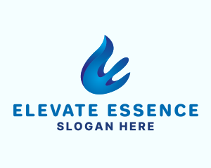 Modern 3d Flame Letter E  logo design