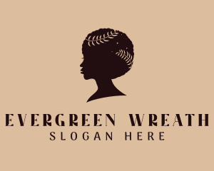 Afro Wreath Hairstyle logo design