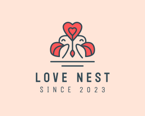 Love Bird Heart logo design