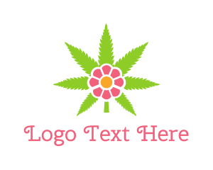 Cannabis Pink Flower logo