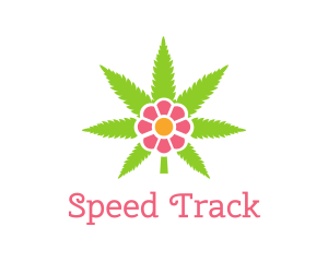 Cannabis Pink Flower logo
