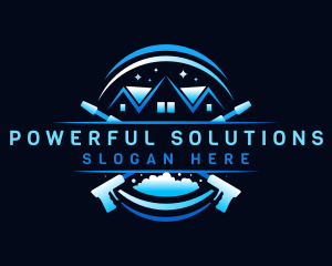 Power Wash Sanitation Chore logo design