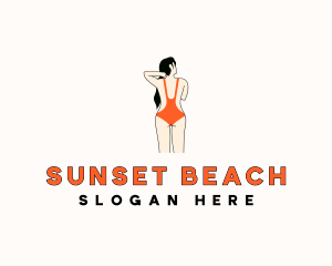 Woman Swimsuit Boutique logo design