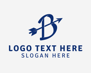 Company - Creative Bow Arrow Letter B logo design