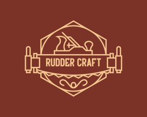 Woodworker Crafting Saw Badge logo design