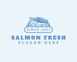 Saltwater Fish Salmon logo design