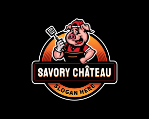 Barbecue Pig Grill logo design