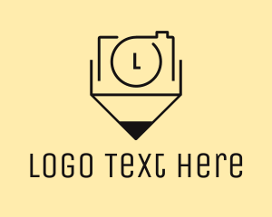 Photojournalism - Camera Pencil Letter logo design