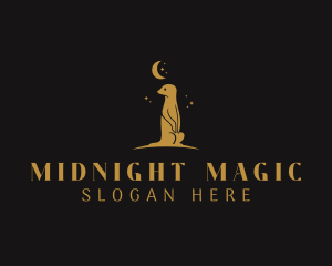 Midnight Meerkat Animal logo design