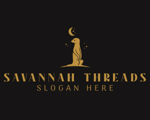 Midnight Meerkat Animal logo
