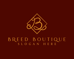 Luxurious Boutique Letter B logo design