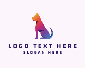 Gradient Bulldog Animal logo