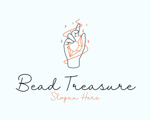 Hand Crystal Jewelry logo design